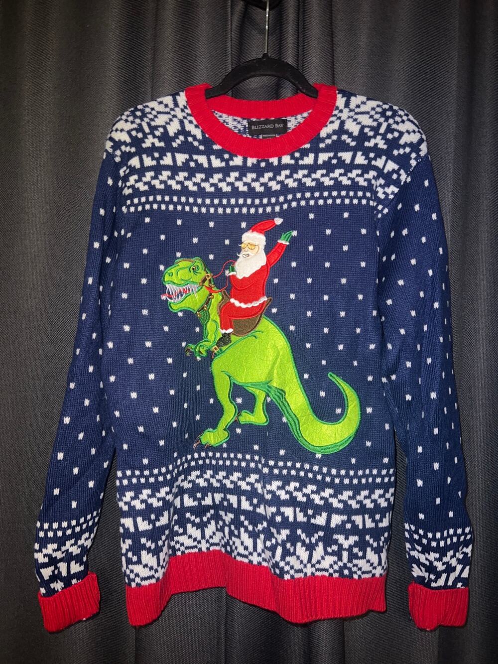 Ugly Christmas Sweater Xmas Size Medium Dinosaur